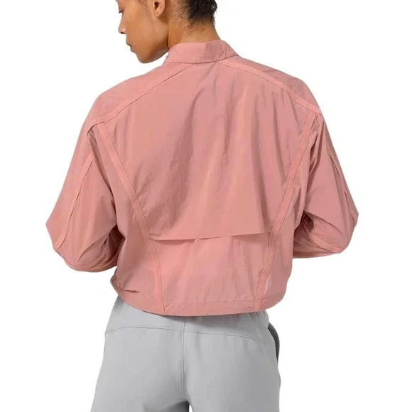 Lululemon Slip into the Moment Short Jacket Chalky Rose Pink Women 10 Light - Picture 2 of 10